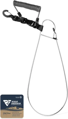 Vista 14 de Rogue Endeavor® Clip de pescado, grande, construcción inoxidable, cordón de núcleo de acero de liberación rápida de 36 pulgadas, diseñado para pesca