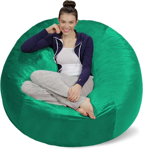 Vista 25 de Sofa Sack - Sillón puff de 3 pies, color cinabrio, solo funda