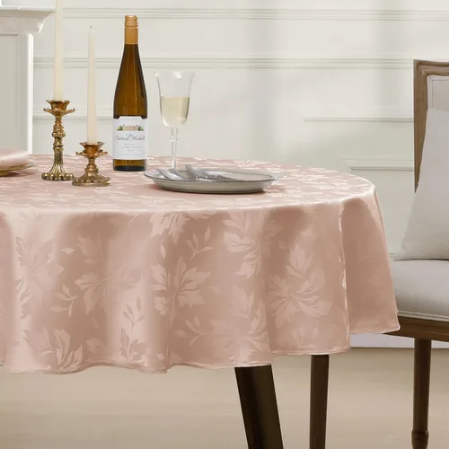 Vista 10 de Romanstile Mantel rectangular de jacquard de primavera, impermeable, diseño floral de damasco, manteles decorativos de tela pesada para cenas