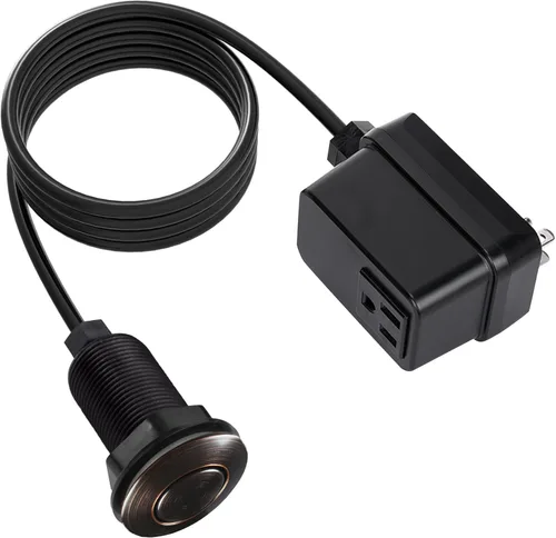 Vista 14 de CLEESINK Interruptor de eliminación de basura, kit de encendido y apagado inalámbrico para triturador de residuos de alimentos, oro pulido, botón