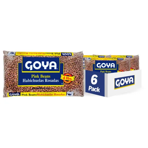 Goya Foods Pink Beans, Dry, 4 Pound (Pack of 6)