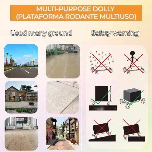 Vista 8 de Muebles de madera dura con 4 ruedas silenciosas de goma, 15 pulgadas con capacidad para 2204 libras de alta resistencia para piano sofá, nevera