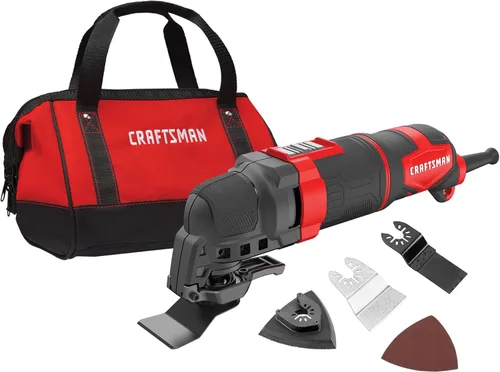 CRAFTSMAN Kit de herramientas oscilantes con papel de lija y cuchillas, 3 amperios, 14 piezas, con cable (CMEW400)