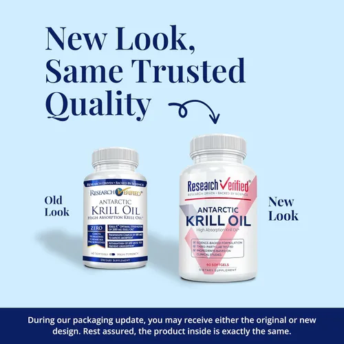 Vista 2 de Research Verified Aceite de krill antártico de 2000 mg – Apoya la función cardíaca y las articulaciones, aumenta la cognición – Certificado MSC