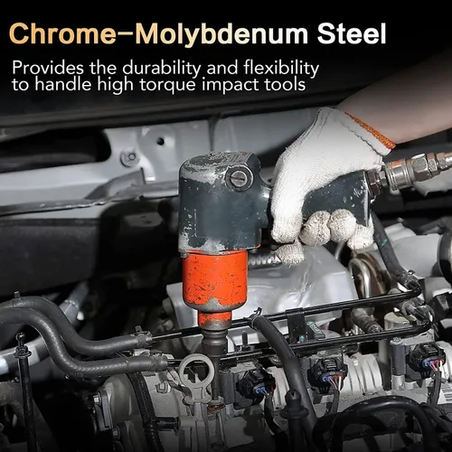 Vista 7 de 1 llave de vaso hexagonal de impacto, llave Allen de 1/2 pulgada, Bettomshin 0.236 in/0.24 pulgadas, acero Cr-Mo, destornillador hexagonal