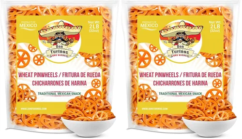 Vista 9 de Duritos (Duros) Pinwheels Snacks de trigo 1 libra - Pasta de trigo en forma de rueda mexicana - Chicharrones de harina - por Turinos
