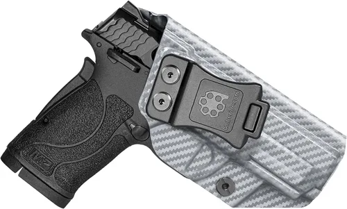 Vista 16 de Amberide IWB Kydex Holster for Smith & Wesson M&P 380 Shield EZ, Concealed Carry, No Optic/No Laser, Adjustable Cant, Posi-Click Retention, Made in