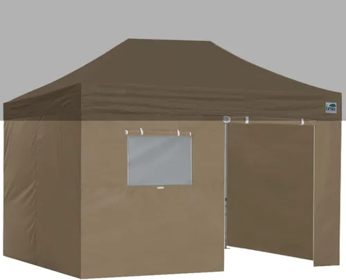 Vista 29 de Eurmax - Kit de paredes con cierre para toldo de 10 x 20 pies, con ventana de malla y puerta enrollables, solo 4 paredes (color blanco)