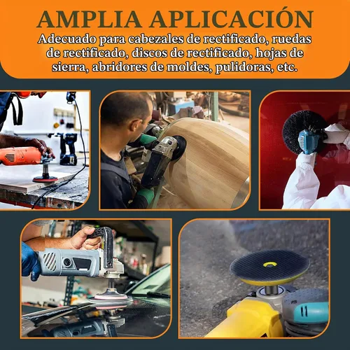 Vista 7 de Barra de conexión de eje de extensión de 5/8"-11 para amoladora angular, varilla extensible de buff de vía aérea de 2" de aluminio duradero