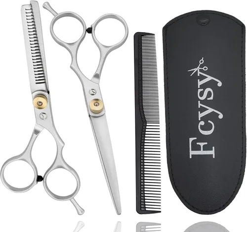 Fcysy - Juego de tijeras de corte de pelo, tijeras de adelgazamiento de corte de pelo, tijeras de peluquería para peluquería, tijeras de corte de