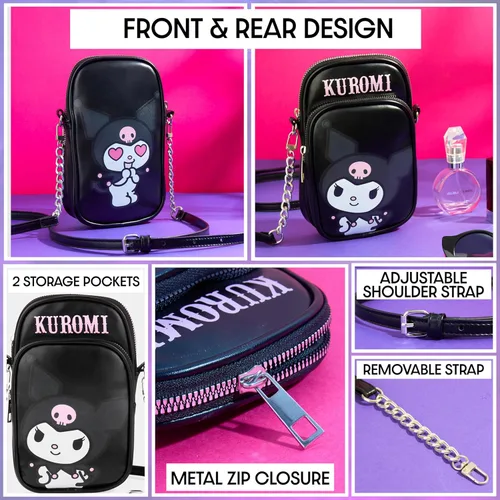 Vista 4 de Get Trend Bolsa cruzada para teléfono para niñas, pequeña bolsa de hombro para viajes, escuela, regalos para niñas