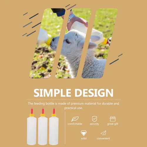 Vista 7 de Cabilock 5 sets de cordero biberón niño ganado bebida botella jarra bebé cabra ternero leche botella de agua botellas mascotas animales botella