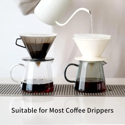 Vista 8 de watchget Jarra de café de vidrio de 16.9 fl oz/17 oz – Servidor de café de borosilicato fino resistente al calor, cafetera transparente para verter