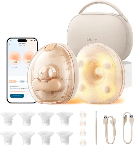 Vista 5 de eufy S1 - Extractor de leche portátil con calefacción, flujo de calor