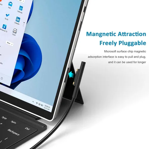 Vista 6 de Cargador Surface Pro de 65W para Microsoft Surface Laptop Pro X, 9, 8, 7+, 7, 6, 5, 4, 3 Windows Surface Laptop 5, 4, 3, 2, 1, Studio, Surface Book