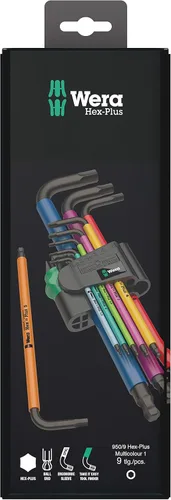 Vista 15 de Wera Tools 05073593001 950 SPKL/9 SM N SB Juego de llaves hexagonales de brazo largo, talla única, multicolor