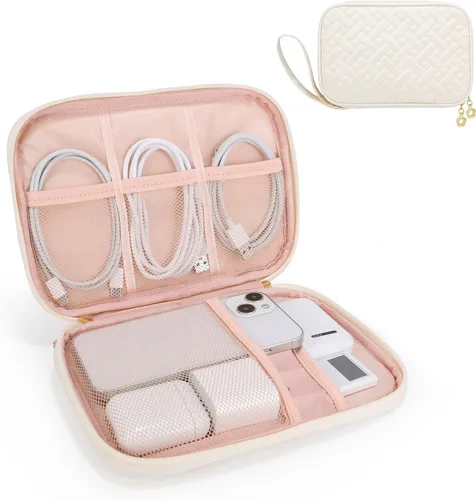 Vista 7 de Organizador de cables de viaje, Beige