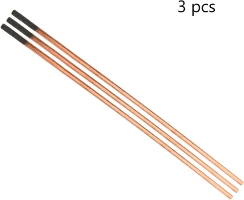 Vista 4 de Cobre recubierto de carbono 0.197x13.976 in carbono gouging Rod Copperclad electrodos 3pcs