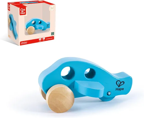 Hape Mini avión de madera| Juguetes educativos de madera para regalo de niños pequeños