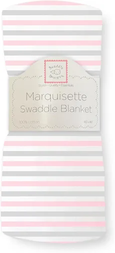 Vista 24 de SwaddleDesigns Marquisette - Manta para envolver pañales, muselina de algodón de alta calidad, cheurón azul