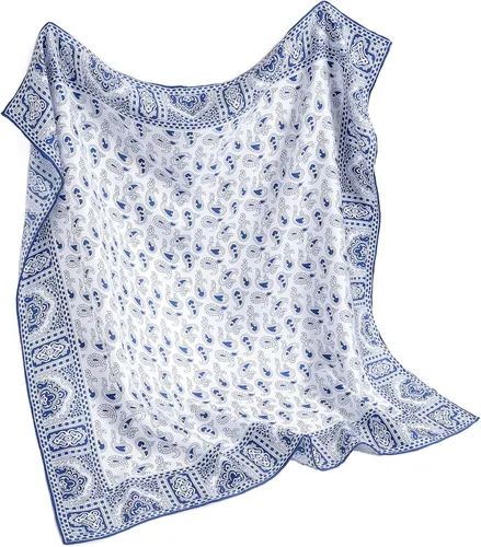 STARWHISPER Bufanda de seda de morera 100% pura, 27 x 27 pulgadas, 0.551 in, bufanda cuadrada para mujer, con embalaje de regalo