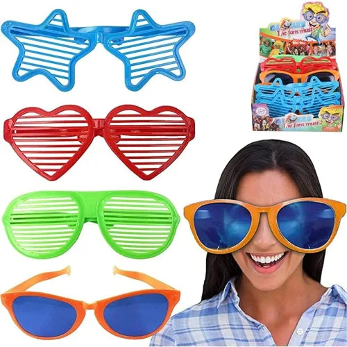 Liberty Imports JUMBO - Gafas de sol de plástico novedosas para cabina de fotos, divertidos obturadores para disfraces, accesorios de cosplay,