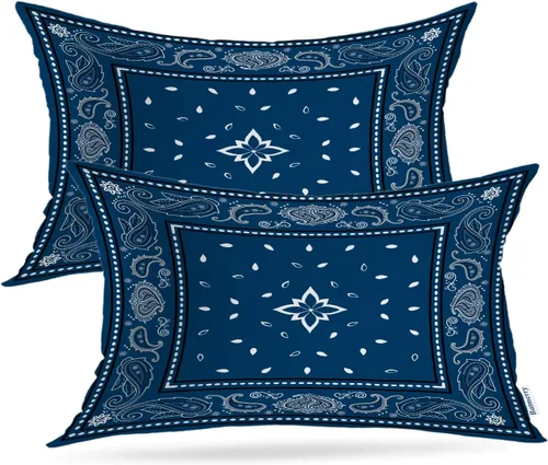 Vista 69 de Batmerry Autumn Maple Forest Throw Pillow Covers, Wooden Chair Houses Yellow Leaves Decorative Pillow Covers Digital Printing Blended Fabric for