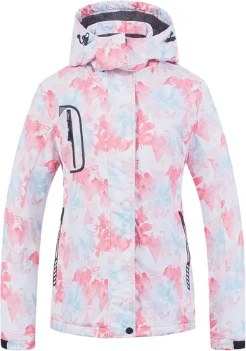 Vista 15 de CREATMO US Chaqueta de Esquí Impermeable de Montaña para Mujeres Resistente al Viento Chaqueta de Snowboard Abrigo Cálido de Invierno Impermeable