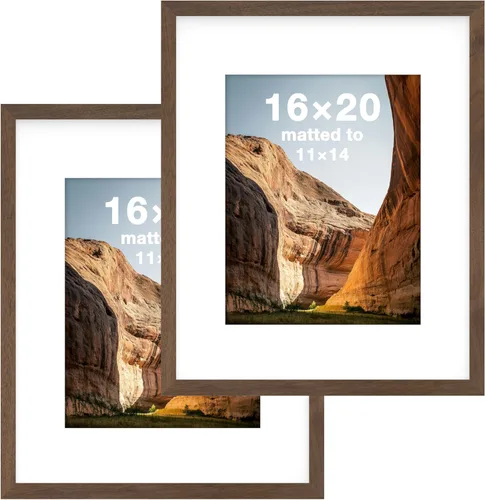 Vista 74 de FrameWorks Marcos de fotos clásicos de madera de 5 x 7 a 4 x 6 con vidrio templado, color negro, paquete de 2