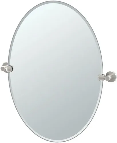 Vista 15 de Gatco 4689SM - Espejo rectangular sin marco de 24 pulgadas, cromado/montado en la pared, biselado sin marco, espejo de tocador de baño con soportes