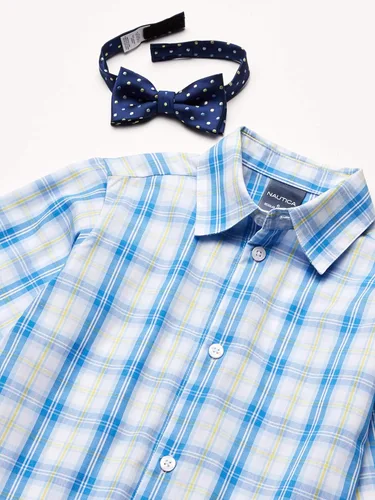 Vista 4 de Nautica Boys' 4-Piece Set with Dress Shirt, Bowtie, Vest and Pants