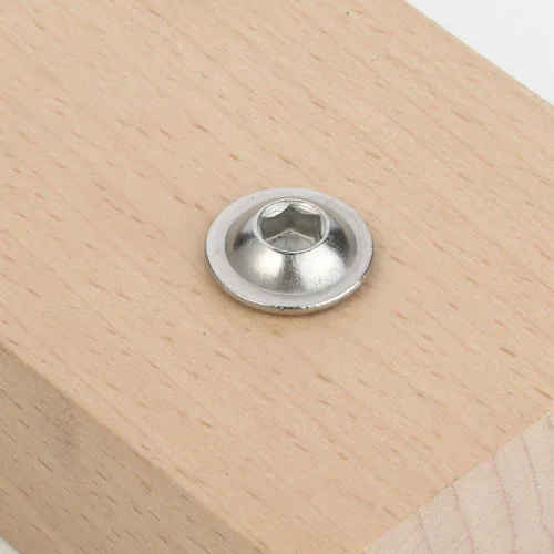 Vista 6 de MewuDecor Tornillos de cabeza de botón con brida M6-0.039 x 0.394 in, acero inoxidable 18-8 (304), acabado brillante, rosca completa, unidad