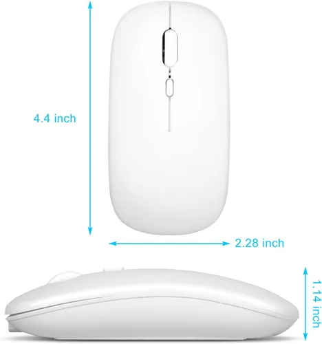 Vista 4 de UrbanX Ratón recargable Bluetooth para Samsung Galaxy Chromebook portátil Bluetooth Ratón inalámbrico diseñado para portátil/PC/Mac/iPad