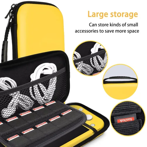 Vista 4 de TIKOdirect Carrying Case for Nintendo Switch lite, Shockproof Portable Travel Bag with Glitter Galaxy case, Screen Protectors and Cute Thumb Grips