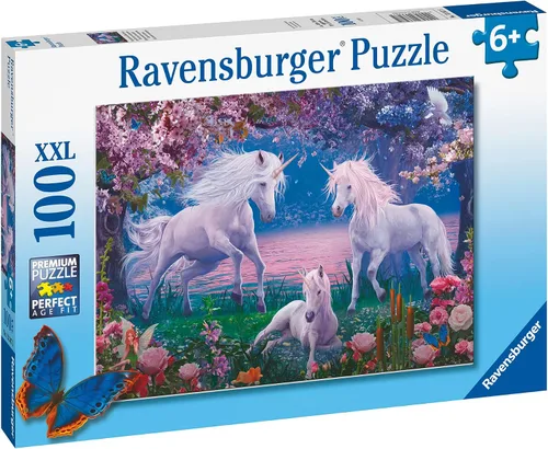 Ravensburger Puzzle 100 Piezas Encantadores Unicornios-100 Piezas Puzzle para Niños