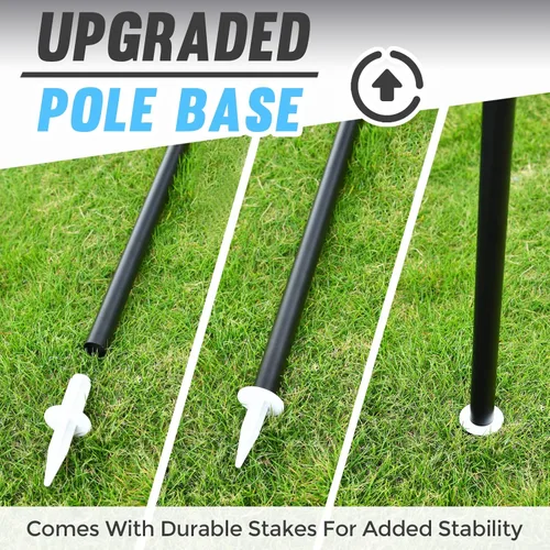 Vista 3 de Patiassy Professional Badminton Set with Carbon Aluminum Badminton Rackets Set of 4, Outdoor Portable Badminton Net with Winch System, 4 Nylon