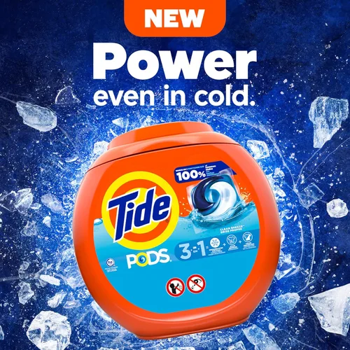 Vista 2 de Tide PODS cápsulas de detergente para lavar ropa, removedor de manchas 3 en 1, combatiente de olores, protector de color, 112 unidades, compatible