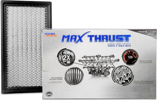 Vista 13 de Filtro de aire de motor Spearhead MPG Defense Max Thrust para vehículos de todo kilometraje, se adapta como el OEM, restaura MPG y aceleración