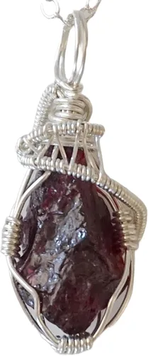 Vista 7 de Designs by Nature Gems Collar de piedras preciosas ásperas hecho a mano en plata de ley