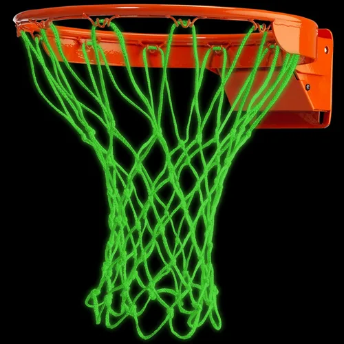 Vista 5 de Red de baloncesto resistente de repuesto – Anti látigo para todo tipo de clima, se adapta a llantas estándar para interiores o exteriores – 12 bucles