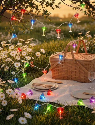 Vista 6 de Guirnalda de 10 luces LED con forma de paleta, helado multicolor con 10 mini bombillas LED, luces de hadas para interiores y exteriores, para Luces