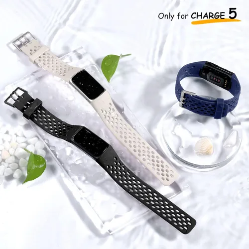 Vista 8 de Paquete de 6 correas compatibles con Fitbit Charge 5 bandas para mujeres y hombres, correa deportiva transpirable suave impermeable de repuesto
