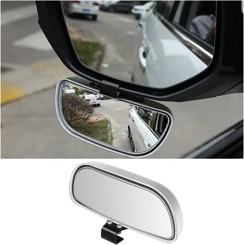 Vista 8 de BESULEN Espejo de punto ciego para automóvil, espejo retrovisor convexo ajustable de vidrio HD, accesorios exteriores automáticos, espejo