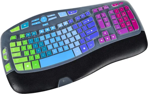 Vista 6 de Logitech MK570 MK570 MK550 MK550 Wireless Wave Keyboard - Funda para teclado Logitech MK570 de silicona ultrafina, color negro