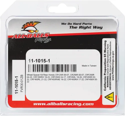 Vista 4 de All Balls Racing 11-1015-1 - Juego de espaciadores de rueda compatible con/repuesto para Honda