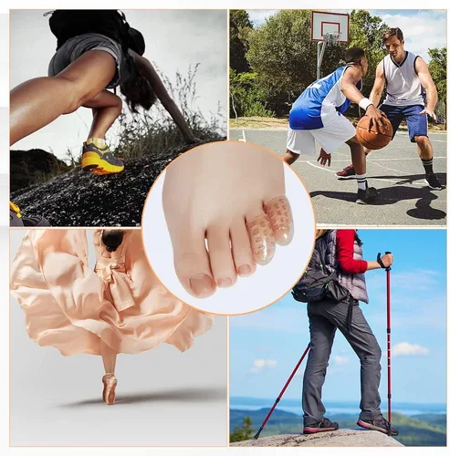 Vista 7 de 100 protectores de dedos de silicona antifricción, protectores de dedos de gel mejorados, protectores de dedos transpirables, protectores de dedos