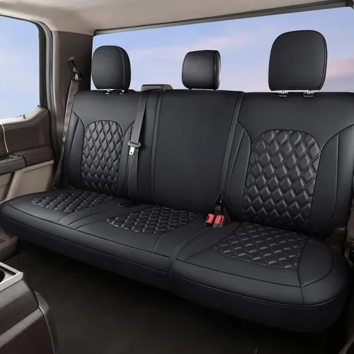 Huidasource Fundas de asiento trasero para Wrangler JK 2007-2017, funda de asiento trasero de banco dividido para Jeep Wrangler Sahara Sport Rubicon