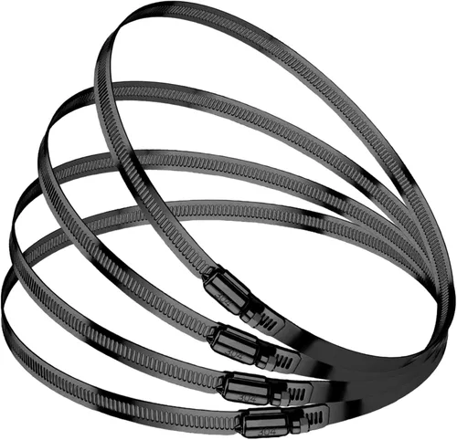 Vista 8 de Botten 18 piezas Abrazadera de manguera negra, 1-1/16" - 2" (27-51mm) 304 Abrazaderas de manguera de acero inoxidable juego surtido de abrazaderas