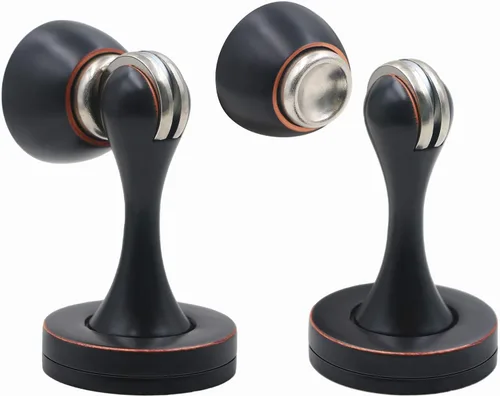 Vista 20 de Tope de puerta magnético mental sólido, montado en la pared, bronce aceitado