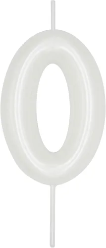 DERVENTA Vela de Número Blanca de 2.36 pulgadas Decoración de Fiesta Celebración Aniversario Cumpleaños Brunch Postre Adorno para Pastel Perfecto 1